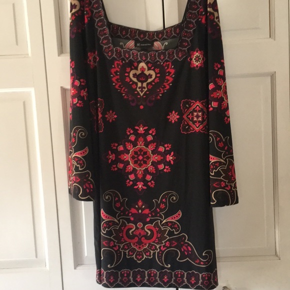 INC mini dress or tunic size size L black multi - Picture 1 of 3